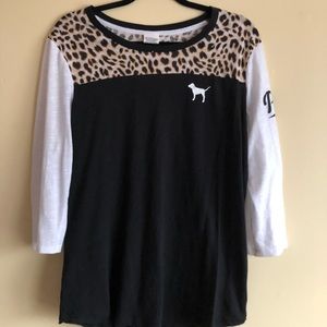 Black white and cheetah shirt